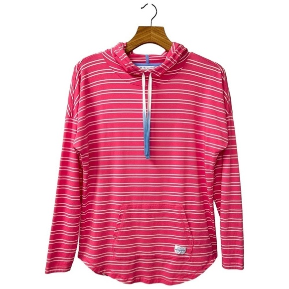 Southern Tide Skipper Stripped Hoodie Pink White Size XS - Picture 1 of 9